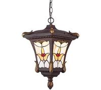WQHPLMD Machine European-Style Outdoor Mediterranean-Style Waterproof Frosted Glass Chandelier -Style Retro Garden Lamp Outdoor Grape Rack Pavilion Balcony Aisle Corridor Lamps