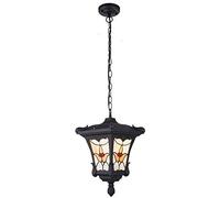 WQHPLMD Machine European-Style Outdoor Mediterranean-Style Waterproof Frosted Glass Chandelier -Style Retro Garden Lamp Outdoor Grape Rack Pavilion Balcony Aisle Corridor Lamps