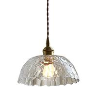 WQHPLMD Machine Japanese Style Glass Single Head Chandelier Nordic Kitchen Island Chandelier Restaurant Bar Chandelier Living Room Christmas Decoration Lighting Chandelier
