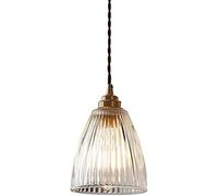 WQHPLMD Machine Retro and Japanese-Style m- Chandelier, Creative Transparent Glass lampshade, Transparent Chandelier, Industrial Style Chandelier with Pattern, e27 Base Single-Head Chandelier