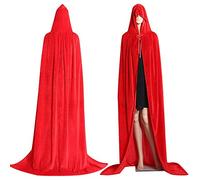 WQHPLMD Masquerade Adult Halloween Cloak Cosplay Prop Death Hooded Cloak Fantasy Costume, Black, Small