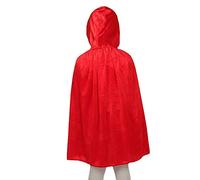 WQHPLMD Masquerade Halloween Vampire Adult Vampire Capes Velvet Robes Hooded Black Red Cloak Full Longue Cosplay, Rouge, 0,9 m