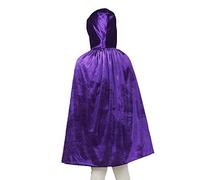 WQHPLMD Masquerade Halloween Vampire Adulte Capes Velvet Tissu Robes Hooded Black Red Cloak Anime Cosplay Anime, Purple, 1,7 M