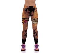 WQHPLMD Masquerade Halloween Yoga Leggings for Women Compression Skinny Stretchy Crays Coll Night Waist 3D Sport Running Gym Workout Fitness Plus Taille Pantalon Ladies Pumpkin, Pumpkin, * L