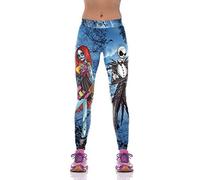 WQHPLMD Masquerade Halloween Yoga Leggings for Women Compression Skinny Stretchy Crays Colls High Waist 3D Sport Running Gym Workout Fitness Plus Taille Pantalon Ladies Pumpkin, Un zombiebride, S