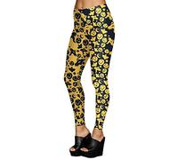 WQHPLMD Masquerade Halloween Yoga Leggings for Women Compression Skinny Stretchy Crays Colls High Waist 3D Sport Running Gym Workout Fitness Plus Taille Pantalon Ladies Pumpkin, Jaune, *