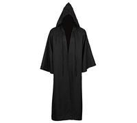 WQHPLMD Masquerade Men Halloween Costume Tunique Hooded Robe Cloak Knight Gothic Fancy Dow