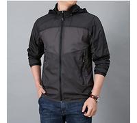 WQHPLMD Mens Jacket Hooded Coat Outdoor Hiking Camping Fishing Quick Dry Breathable Outwear (Color : D, Size : XXX-Large)