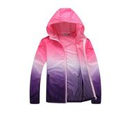 WQHPLMD Men's Windbreaker Skin Coat Sunscreen Men's Ultralight Windbreaker Sunscreen Coat (Color : Pink, Size : X-Large)