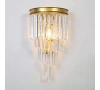 WQHPLMD Minimalist Gold & Black Crystal Wall Light for Living Room Decoration - 25cm x 42cm