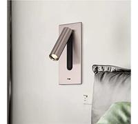 WQHPLMD Minimalist LED Bedside Reading Light with Adjustable Arm for Bedroom and Hotel Rooms