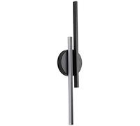 WQHPLMD Minimalist LED Long Strip Wall Sconce for Vanity Lighting and Home Decor - Black/White Metallic Linear Mirror Front Light