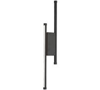 WQHPLMD Minimalist Nordic Black/White Metal Wall Sconce with LED Linear Strip Lights - Compact Bedroom and Living Room Lighting