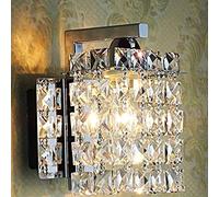 WQHPLMD Minimalist Nordic Wall Light with Elegant Crystal Shade for Bedroom, Hallway, and Living Room - E14/E12 Lamp Base Compatible
