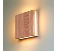 WQHPLMD Minimalist Square Wall Sconce LED Wood Lighting Fixture for Living Room Bedroom Corridor - Nordiq Creations