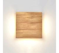 WQHPLMD Minimalist Square Wall Sconce LED Wood Lighting Fixture for Living Room Bedroom Corridor - Nordiq Creations