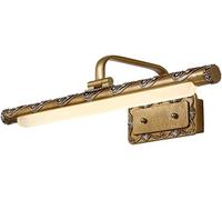 WQHPLMD Miroir LED Lumière Vanité Antique Mirror des lumières de l'armoire de Salle de Bain Lumière Murale avec décoration de résine Miroir d'éclairage Avant de la Lampe Avant réglable 180 °