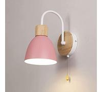 WQHPLMD Nordic Iron Wall Sconce with Pull Chain for Study Room, Living Room - 27CM High