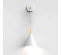 WQHPLMD Nordic Metal Sconce with Wooden Shade - Living Room and Bedroom Decorative Lighting