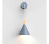 WQHPLMD Nordic Metal Sconce with Wooden Shade - Living Room and Bedroom Decorative Lighting
