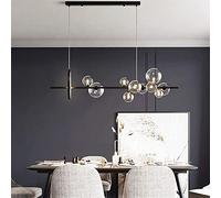 WQHPLMD Nordic Style Glass Pendant Light for Living Room, Bedroom and Dining Room - Adjustable Hangable Chandelier Lamp with G9