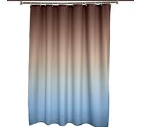 WQHPLMD Ombre Curtain Fabric, Polyester Shower Curtains for Bathroom with Hooks Gradient Brown Blue, 65x78 inch