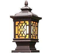 WQHPLMD Ornate Post Light for Outdoor Garden Decor with Rustproof and Waterproof Cap - 50,000 Hours Lifetime