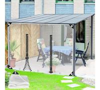 WQHPLMD Panneaux latéraux de bâche en PVC Transparent avec Porte à Fermeture éclair, Rideaux de bâche Transparents pour extérieur, pergola, Porche, abri de Voiture, tonnelle, Couverture de bâche
