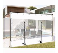 WQHPLMD Panneaux latéraux de bâche Transparente Blanche 1 × 0,8/1,8 × 2,5/2 × 2,4/2,5 × 2,2/3 × 2,5 m, Rideaux de bâche Transparents imperméables pour l'extérieur, bâche en PVC résistante aux