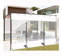 WQHPLMD Panneaux latéraux de bâche Transparente Blanche 1 × 0,8/1,8 × 2,5/2 × 2,4/2,5 × 2,2/3 × 2,5 m, Rideaux de bâche Transparents imperméables pour l'extérieur, bâche en PVC résistante aux
