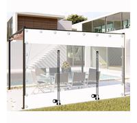 WQHPLMD Panneaux latéraux de bâche Transparente Blanche 1 × 0,8/1,8 × 2,5/2 × 2,4/2,5 × 2,2/3 × 2,5 m, Rideaux de bâche Transparents imperméables pour l'extérieur, bâche en PVC résistante aux