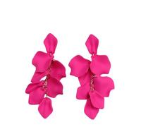 WQHPLMD Petal Fringe Drop Earring Women and Girls Elegant Flower Pendant Earrings Classic Statement Earring Women and Girls Birthday Christmas Jewelry