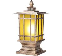 WQHPLMD Pilier extérieur étanche Lanterne rétro à l'extérieur lampadaire Poste de clôture de terrasse Lndustrial Post Lanterns Post Cap Lumière pour, arrière-Cour, Cour, Patio