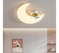 WQHPLMD Plafonnier d'astronaute pour Enfants, décoration de Maison, LED à intensité Variable, plafonnier à Montage encastré, Nordique Moderne Blanc, Dessin animé d'astronaute, éclairage de
