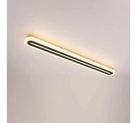 WQHPLMD Plafonniers encastrés linéaires Modernes pour Salon Plafonnier LED Plat à intensité Variable Appliques Noires Éclairage Mural Lampe à Longue Bande Lampe de vanité de Salle de Bain pour