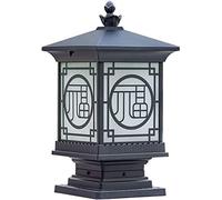 WQHPLMD Post Lamps Alu Glandes Bâche Ébouillantée Noir Filtre Vitré Transparent Lampes De Fenestration Terrasse Sableux Aluminium Post Light Fixation Anti-UV Gravure Matière Métalique