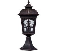 WQHPLMD Post Light Orange Anthracite Outdoor Garden Lantern with Mounting Base - 25cm/9.8in x 45cm/17.7in