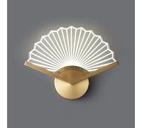WQHPLMD Postmodern Chinese Fan Light Sconce - 27cm x 7cm LED Wall Mount for Various Rooms