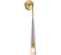 WQHPLMD Postmodern Copper Wall Sconce Lamp - Elegant Bedroom and Living Room Decor, Brass E14 Wall Light Fixtures