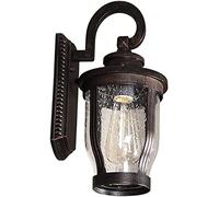 WQHPLMD Retro Aluminum Art Rain Flower Glass Wall Light - Outdoor Wall Lantern with Antique Finish for Villa Communities and Gardens