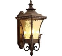 WQHPLMD Retro Industrial Square Wall Lantern - Waterproof Outdoor Light for Porch, Garden and More