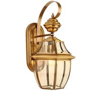 WQHPLMD Retro Wall Light for Outdoor, Porch and Corridor - Elegant Copper Lamp with IP43 Waterproof & Decorative Functionality