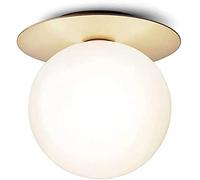 WQHPLMD Round Copper Wall Sconce with Clear Glass Light Fixture for Bedroom, Bathroom and Living Room Decor