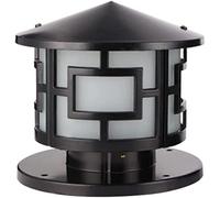 WQHPLMD Rust-Resistant Post Lamp with Acrylic Shade for Outdoor Garden & Patio - IP54 Weatherproof Aluminum Fixture