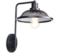WQHPLMD Rustic Black Metal Wall Light E27 for Kitchen, Dining Room & Industrial Interior Decor - Wall Mount Sconce