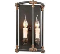 WQHPLMD Rustic Black Wall Sconce Lamp - Vintage Country for Living Room, Bedroom & Hallway