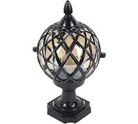 WQHPLMD Rustic Bronze Vintage Post Lantern for Exterior Decoration - IP54 Waterproof LED Light with E27 Mounting