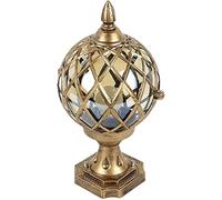 WQHPLMD Rustic Bronze Vintage Post Lantern for Exterior Decoration - IP54 Waterproof LED Light with E27 Mounting