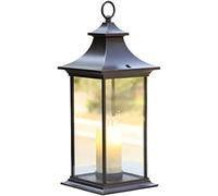WQHPLMD Rustproof Aluminum Antique Post Light with Waterproof LED Fixtures - Perfect for Patios and Gardens