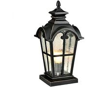 WQHPLMD Rustproof Aluminum Antique Post Light with Waterproof LED Fixtures - Perfect for Patios and Gardens
